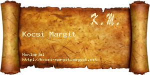 Kocsi Margit névjegykártya